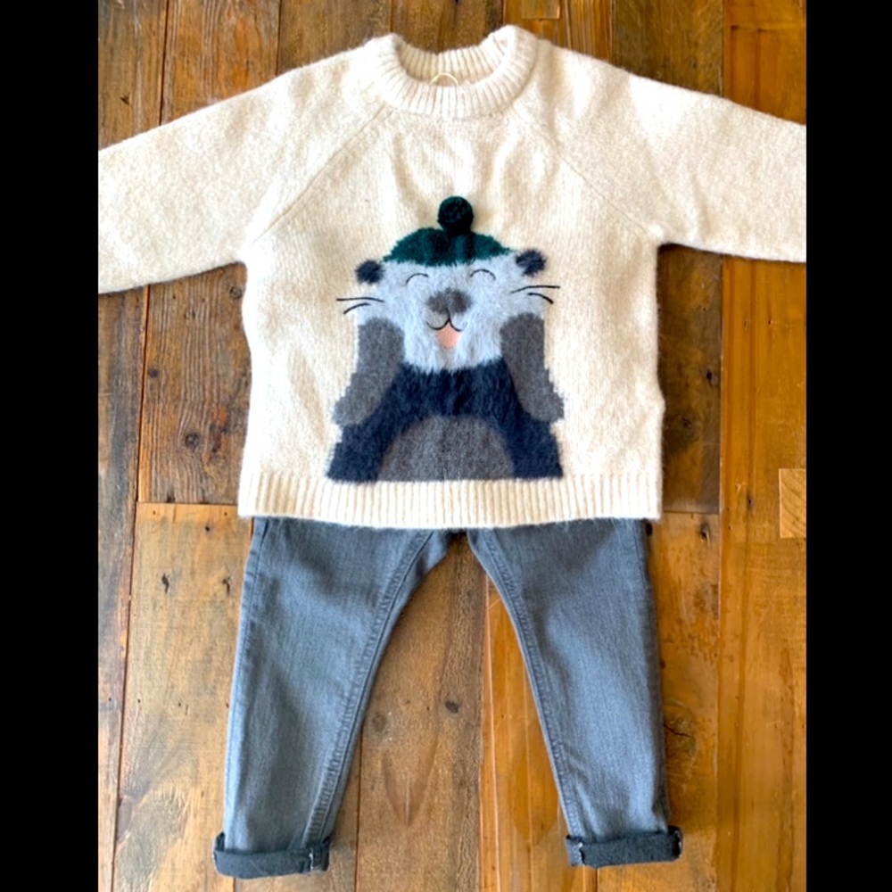 NWT Zara Kids Sweater And Jeans Set